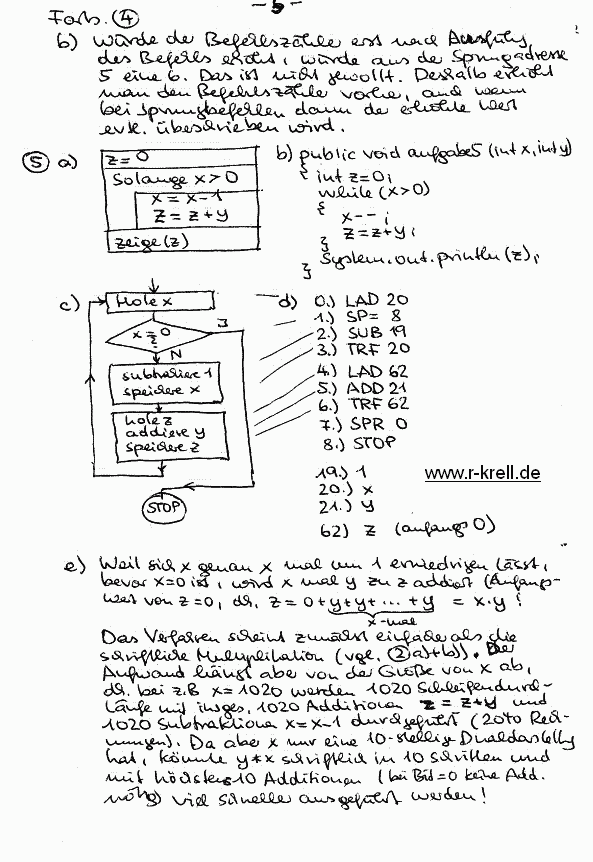 handschriftl. Klausurlösung, Seite 5