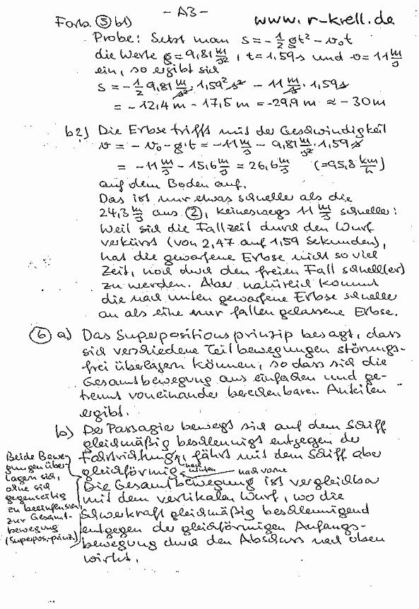 handschriftliche Lösung, Seite 3