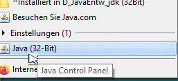 Fundanzeige für Java